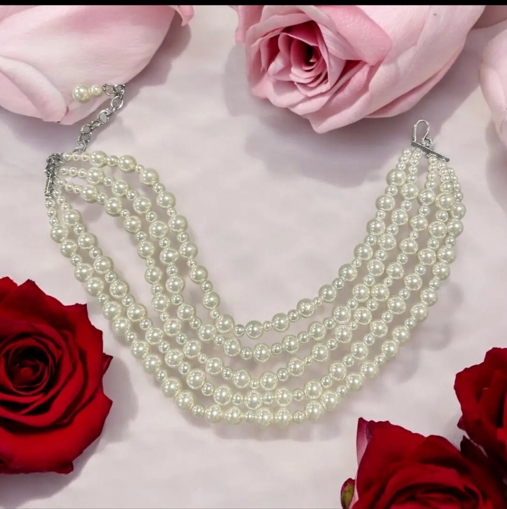 RB53 A Rare Bird Is It Real? Elegant Pearl Like Necklace